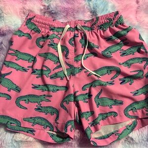 Chubbies Pink Alligator Swim Trunks